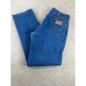 Wrangler 13MWZ Cowboy Cut Jeans Blue 36x33 Made in USA Mens Straight Leg Denim